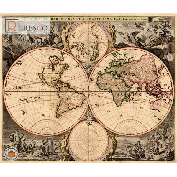 Фреска Renaissance Fresco Maps (12053)