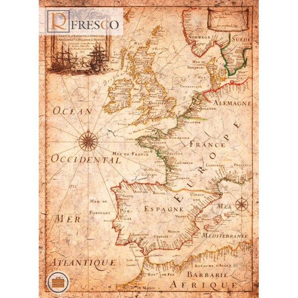 Фреска Renaissance Fresco Maps (12072)