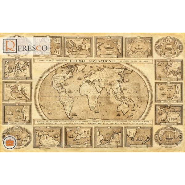 Фреска Renaissance Fresco Maps (12102)